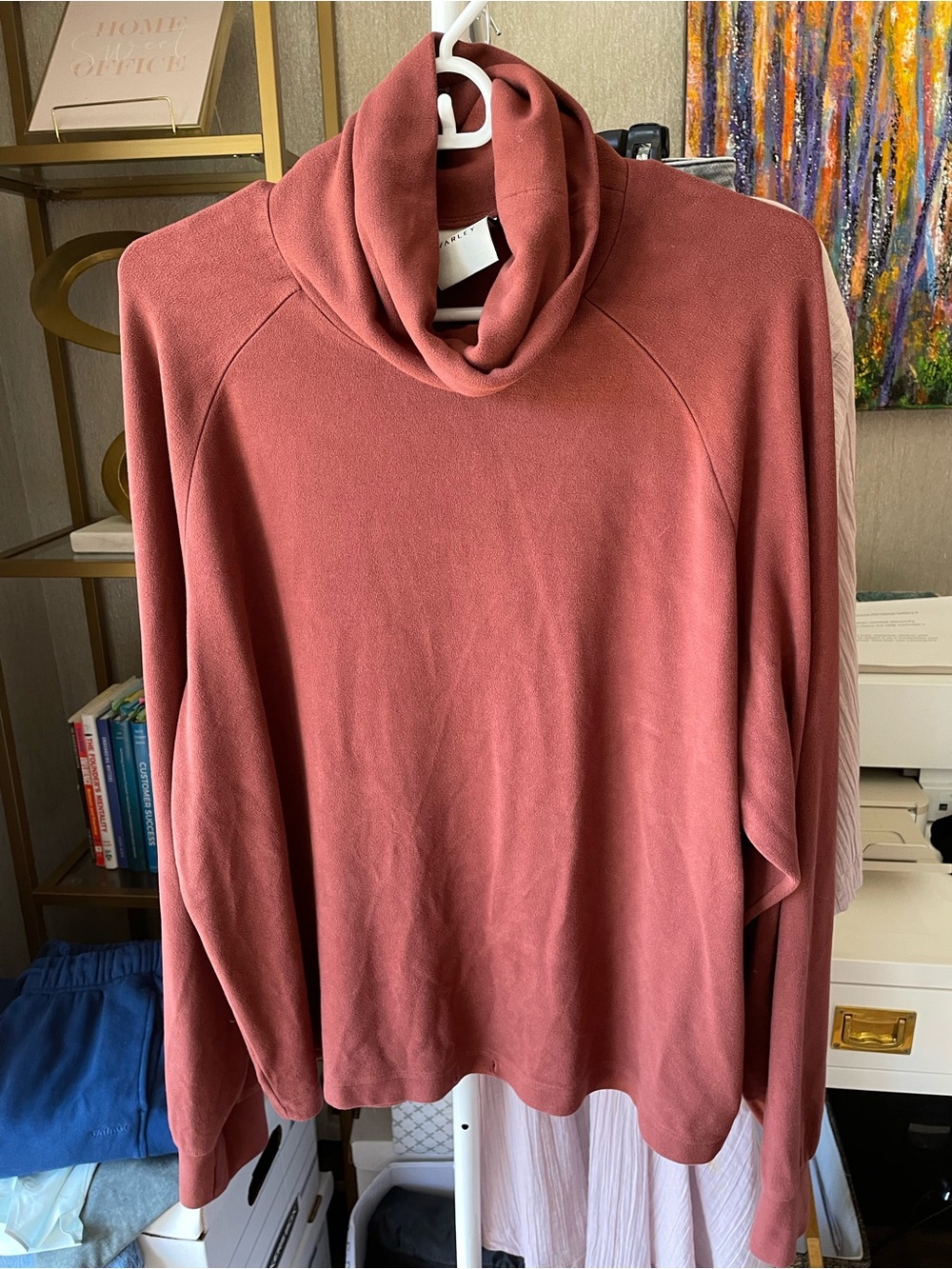 Varley Portland High Neck Midlayer Restore Jersey Rust Large